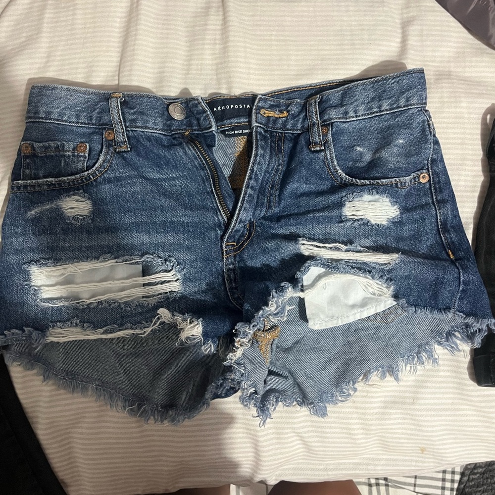 Aeropostale, stretchy, high-rise, jeans shorts!